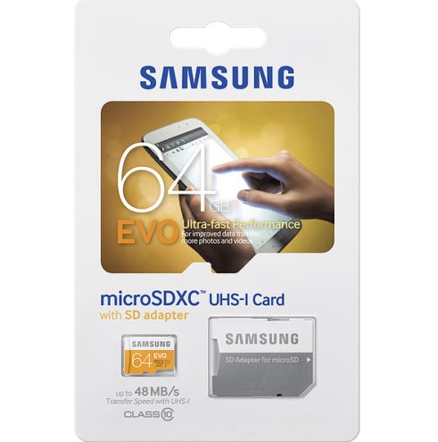 Samsung 64GB micro SDXC Card Class10 EVO mit Adapter nur 13,95 Euro inkl. Versand