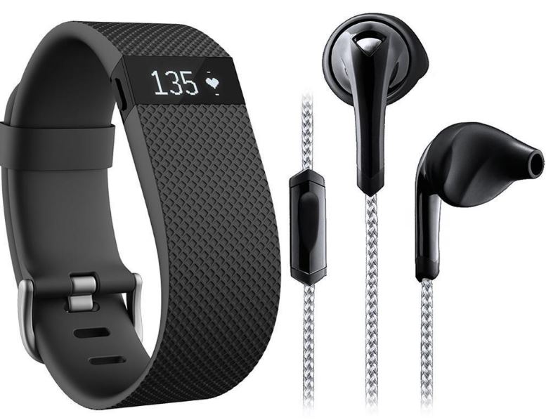 Fitbit Charge HR Trackingarmband in Schwarz + YB IX 200 Sport Headset für nur 99,- Euro inkl. Versand