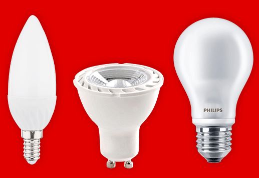 LED Leuchtmittel der Marke Philips und Müller-Licht stark reduziert