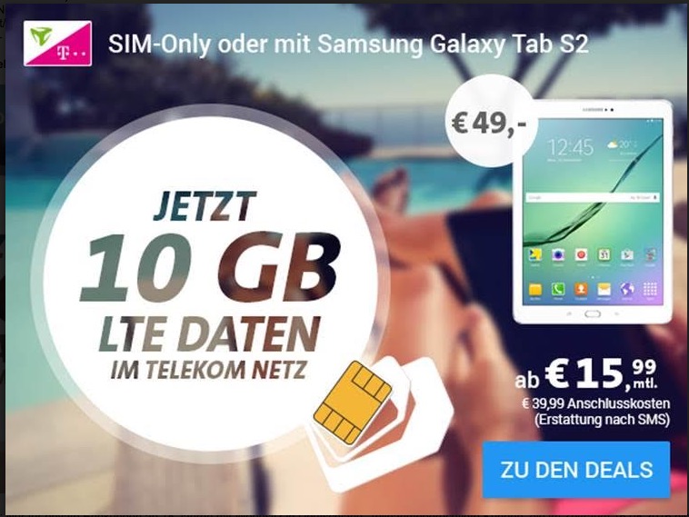 10GB Internet Flat bis 150MBit/s im Telekom Netz für 15,99 Euro monatlich!