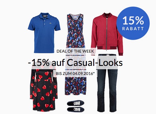 Engelhorn Weekly Deal: -15%  Rabatt auf Casual Looks bis zum 4. September