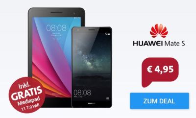 Huawei Mate S + Huawei MediaPad T1 mit Otelo Fan-Allnet-Tarif nur 19,48 Euro pro Monat