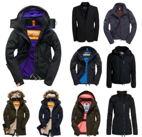Verschiedene Superdry Jacken für Damen und Herren 