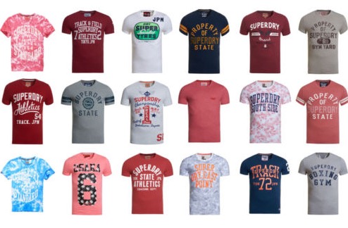 Herren Superdry T-Shirts verschiedene Modelle und Farben nur 11,96 Euro inkl. Versand