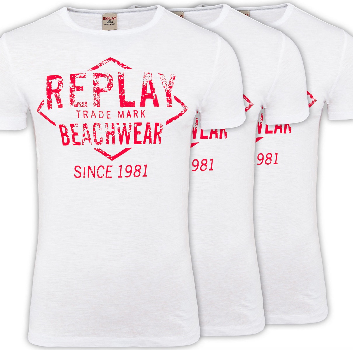 3er Pack Replay T-Shirts für Herren nur 15,99 Euro inkl. Versand