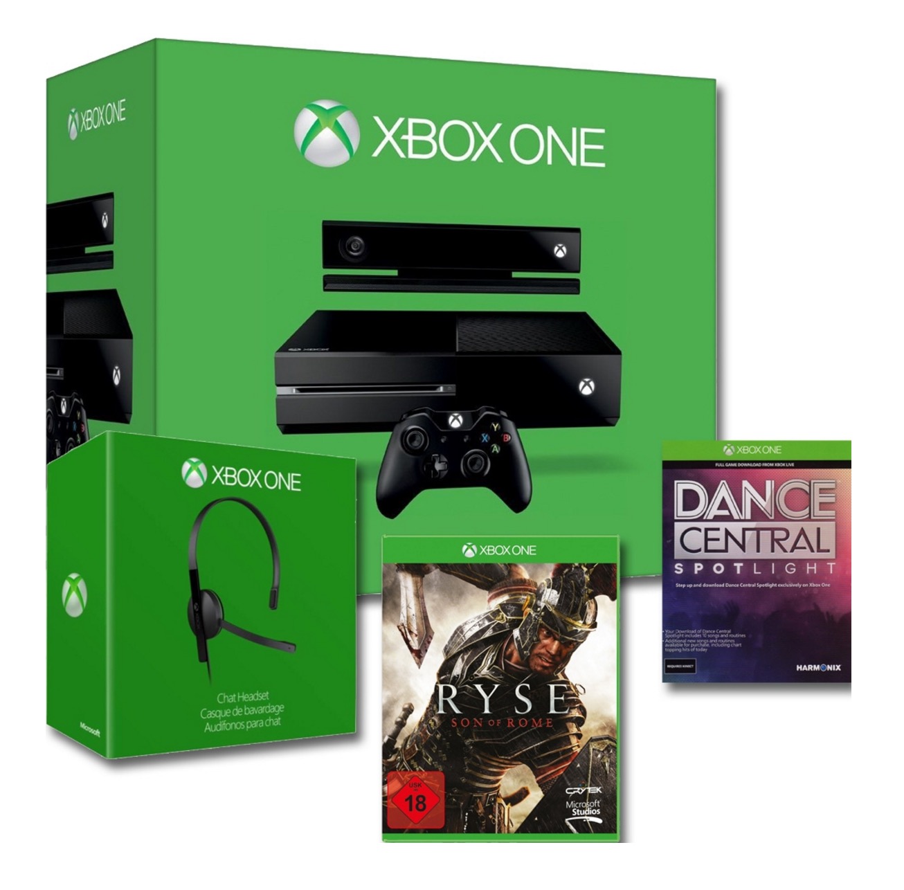 Microsoft Xbox One 500GB + Kinect + Ryse + Dance & Central + Headset “refurbished” nur 169,66 Euro inkl. Versand