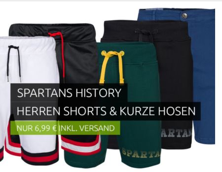 Super! Verschiedene Chino Shorts und Bermudas von Spartans History bei Outlet46 für je 3,99 Euro