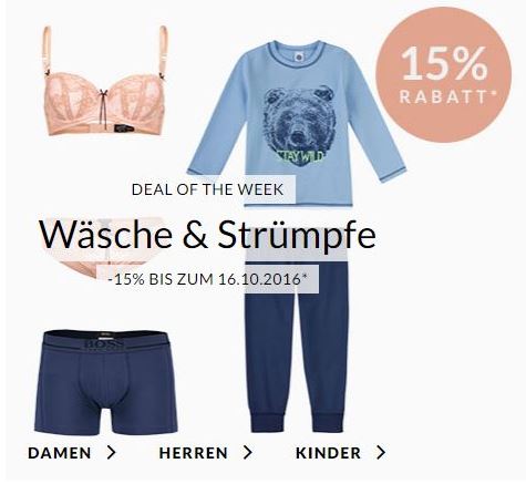 Engelhorn Weekly Deals – z.B. 15% Rabatt auf Yogaartikel oder Strümpfe & Wäsche