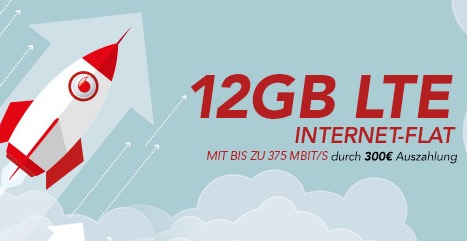 Knaller! Vodafone Data Go L mit 375 Mbit und 6GB Internet Flat effektiv 11,24 Euro – oder besser 12GB nur 14,99 Euro