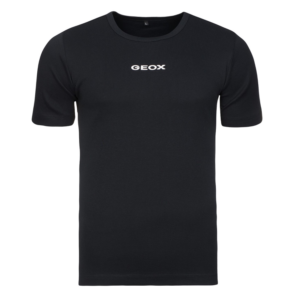 Outlet46: GEOX Spa Herren T-Shirt in Schwarz für nur 7,99 Euro inkl. Versand