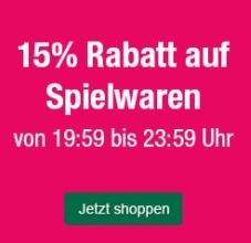 Ab 20 Uhr: 15% Rabatt auf alle Spielwaren im Galeria Kaufhof Onlineshop