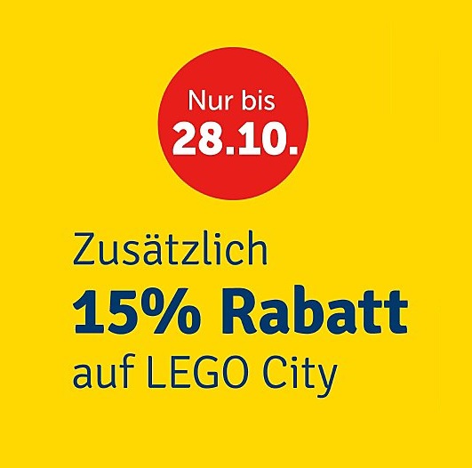 15% Rabatt auf alle LEGO City Artikel im myToys Onlineshop