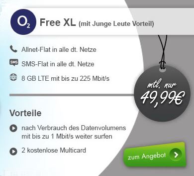 Verschiedene o2 Free XL Tarife ab 49,99 Euro monatlich + Apple iPod Shuffle 2GB + Apple TV 4 für nur einmalig 1,- Euro