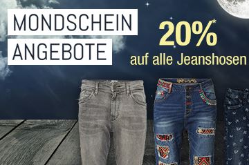 Bei Galeria Kaufhof ab 20 Uhr „Mondschein Angebote“ mit 20% Rabatt auf alle Jeanshosen