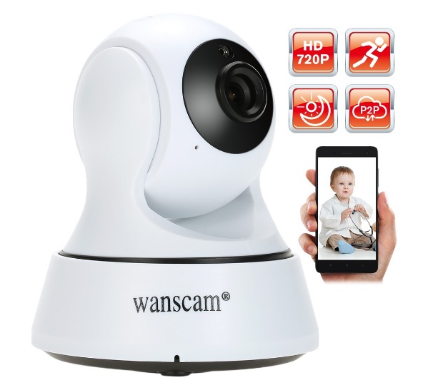 Dreh- und Schwenkbare Wanscam HD 720P Wireless IP Cam mit Nachtsicht und Mikrofon für 17,99 Euro
