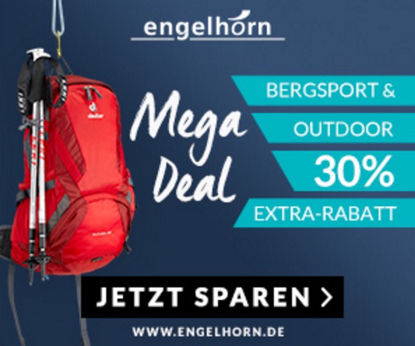 30% Rabatt auf Bergsport und Outdoor bei Engelhorn