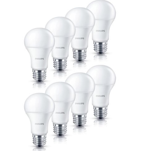 8er Pack Philips LED-Lampen E27 Dimmbar für nur 19,99 Euro inkl. Versand