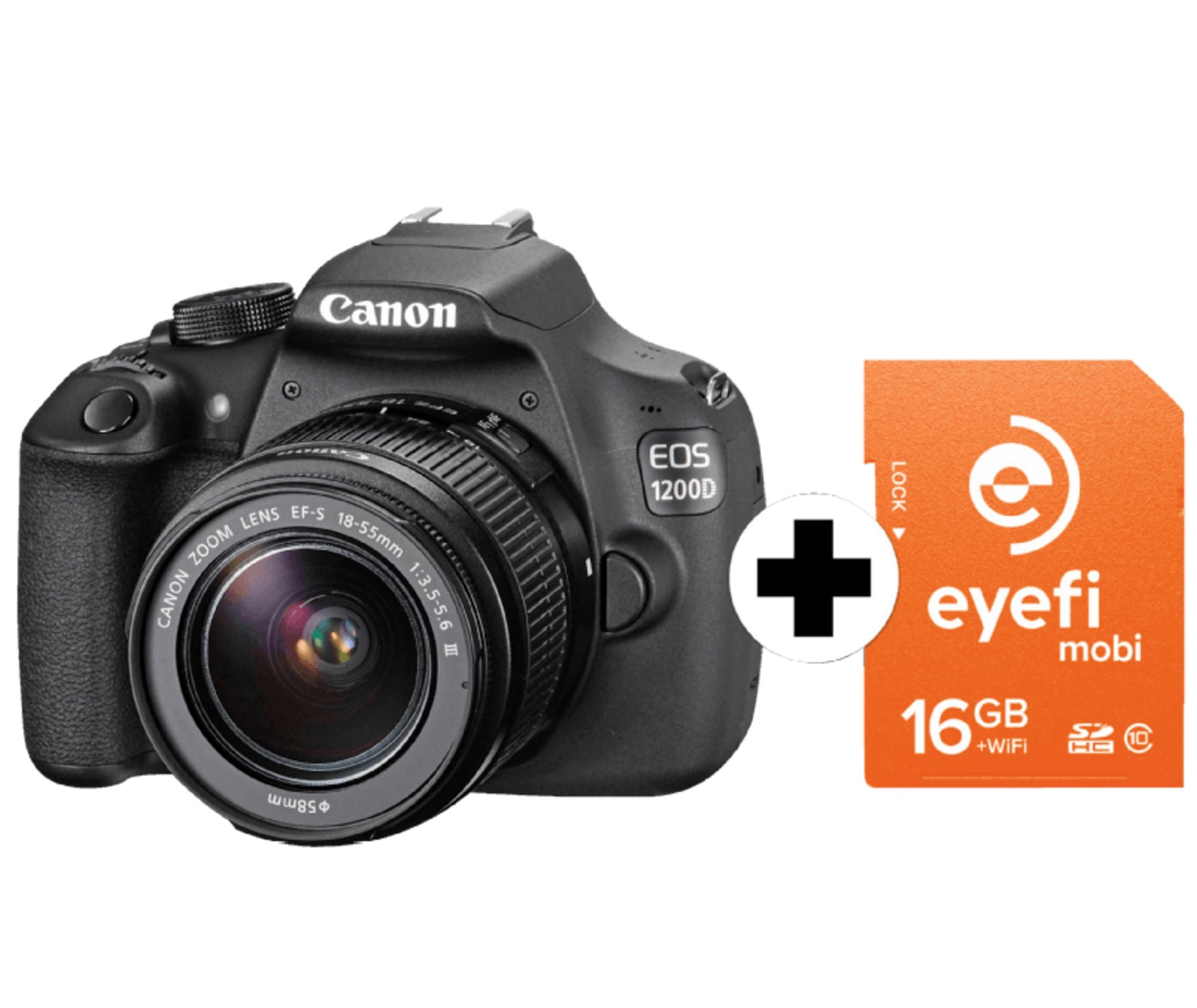 CANON EOS 1200D (18 MP, 18-55 mm Objektiv) + Eyefi Speicherkarte nur 299,- Euro