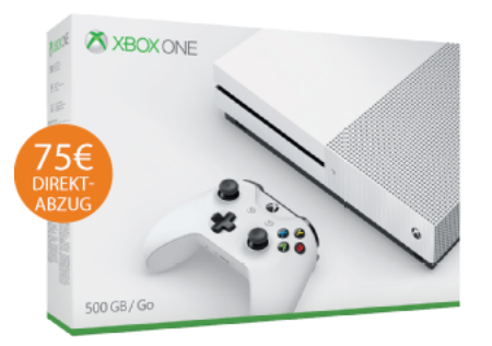 Schnell! MICROSOFT Xbox One S 500GB Konsole nach Direktabzug nur 164,- Euro inkl. Versand (Vergleich 239,-)