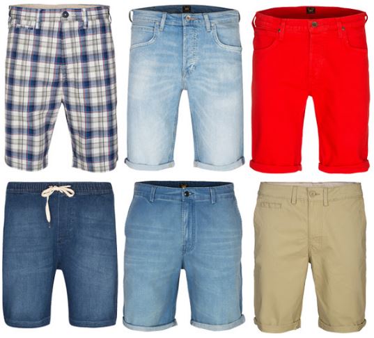 Shorts & Bermudas von Lee oder Adidas für Herren schon ab 6,99 Euro