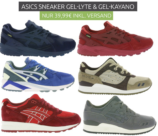 Outlet46: Asics Sneaker für Damen und Herren Gel-Lyte & Gel-Kayano für nur 39,99 Euro inkl. Versand