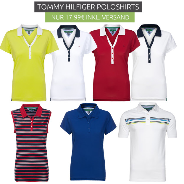 Tommy Hilfiger Poloshirts für Damen und Herren in verschiedenen Farben für nur 17,99 Euro inkl. Versand