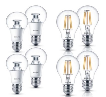 4er Pack Philips LED-Birnen verschiedene Modelle für nur 14,99 Euro inkl. Versand