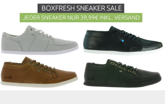 Boxfresh Herren Sneaker in verschiedenen Farben für nur 39,99 Euro inkl. Versand