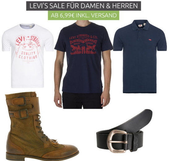 Levi’s Sale für Damen und Herren mit Produkten ab 6,99 Euro inkl. Versand