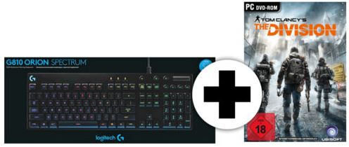 LOGITECH G810 Orion Spectrum SE Gaming Tastatur + Tom Clancy’s The Division [PC] für nur 59,- Euro inkl. Versand