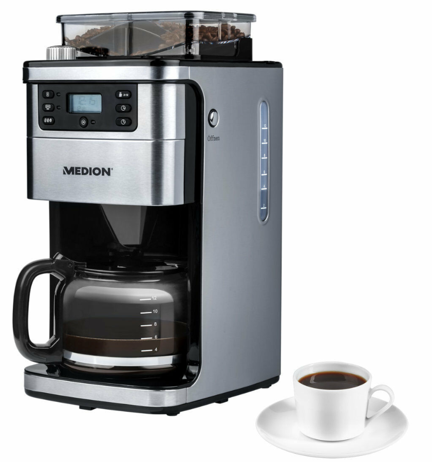MEDION MD 15486 Kaffeemaschine mit Mahlwerk für nur 69,99 Euro inkl. Versand