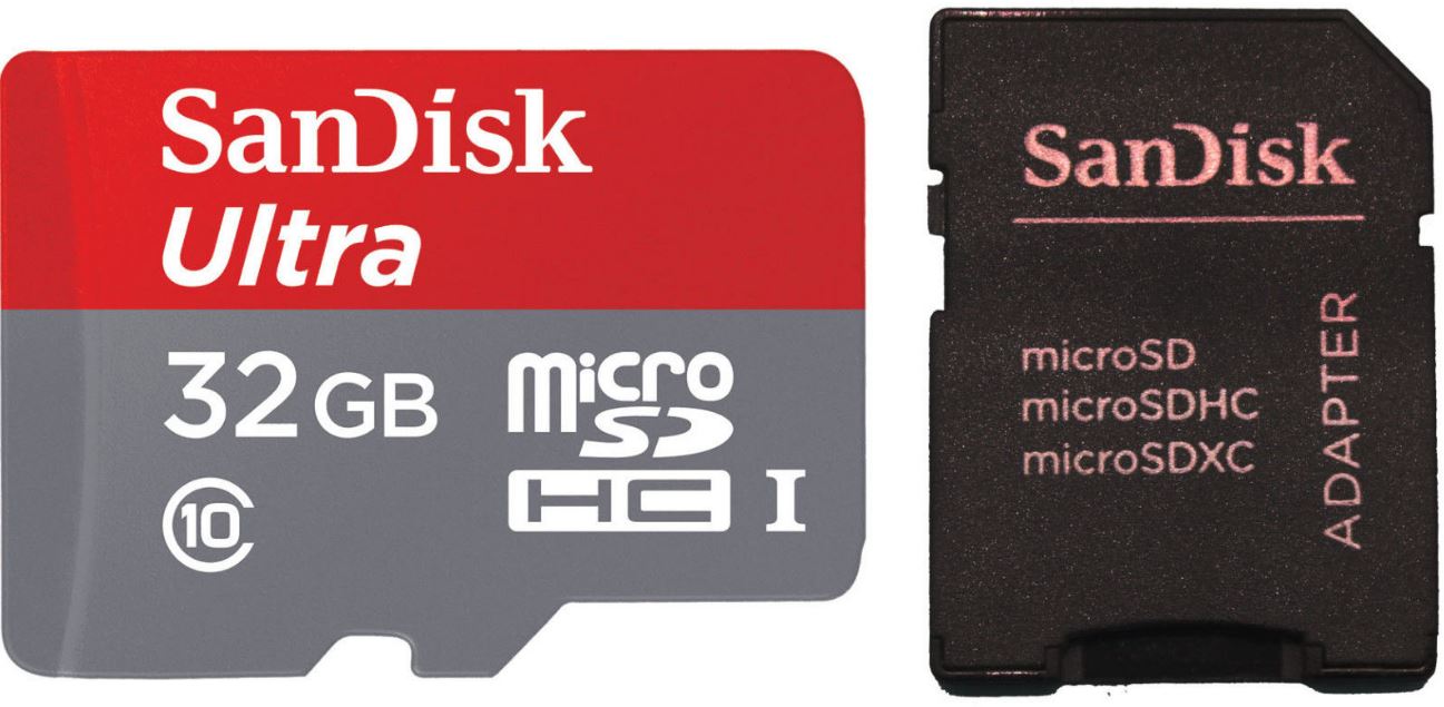 Noch verfügbar: SanDisk micro SDHC Ultra 32GB Class 10 + Adapter für nur 8,99 Euro inkl. Versand