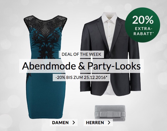 Silvesteroutfit gesucht? 20% Extra-Rabatt auf Abendmode und Party-Looks bei Engelhorn!