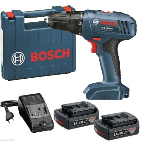 BOSCH Akkuschrauber GSR 1440 Li 14,4 Volt mit 2 x 1,5 Ah Akkus nur 89,99 Euro