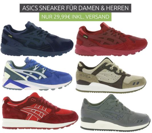 Asics Damen und Herren Sneaker Gel-Lyte & Gel-Kayano für nur 29,99 Euro inkl. Versand