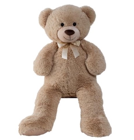 Teddy-Bär in Hellbraun mit Schleife in 1 Meter groß für nur 18,66 Euro inkl. Versand