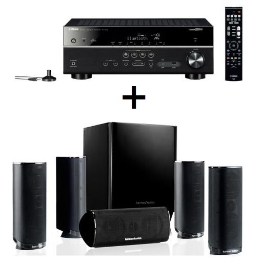 Yamaha RX-V479 5.1-AV-Receiver + Harman Kardon HKTS 16 bq 5.1-Heimkinosystem für nur 603,99 Euro