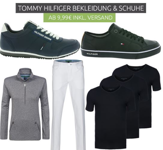 Tommy Hilfiger Sale mit diversen T-Shirts, Sneakern, Pullover, Hosen ab 9,99 Euro inkl. Versand