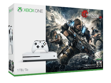 Wieder da! Microsoft Xbox One S 1TB Konsole – Gears of War 4 Bundle inkl. Doom und Fallout 4 für 279,- Euro