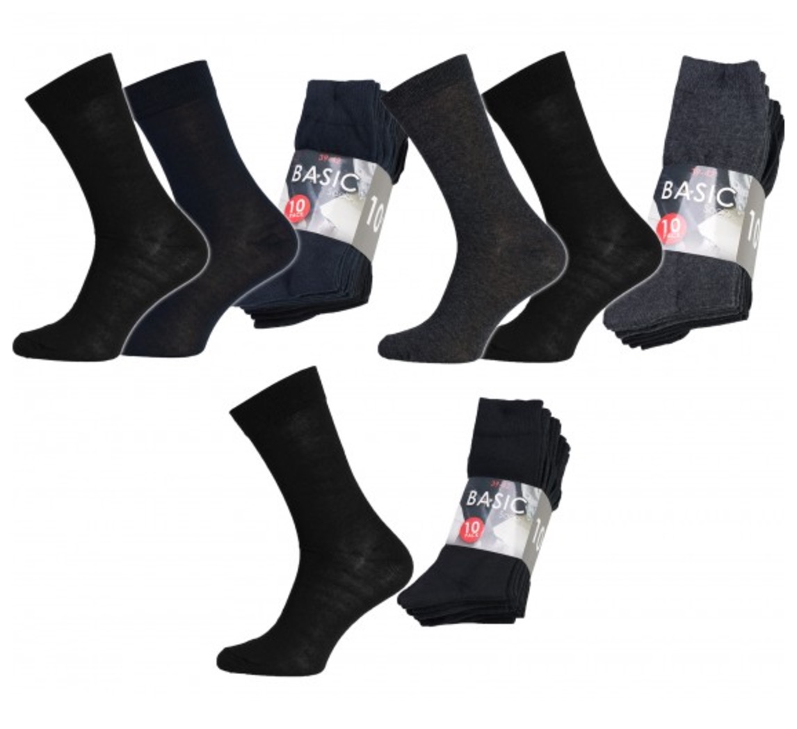10er-Pack Basic Socks Herren Business-Socken für nur 4,99 Euro inkl. Versand
