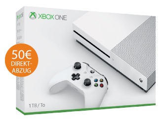 Preisfehler!? MICROSOFT Xbox One S 1TB Konsole für nur 249,- Euro inkl. Versand durch 50,- Euro Sofortabzug