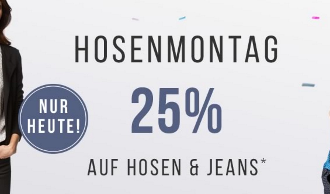 Hosenmontag bei Tom Tailor – satte 25% Rabatt auf alle Hosen und Jeans