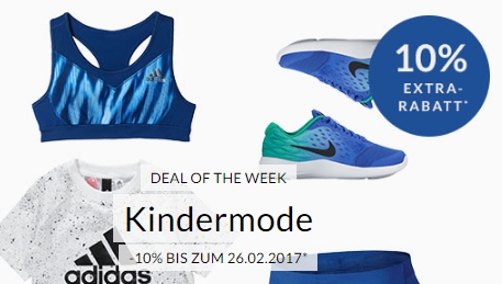 Engelhorn Sports Weeklydeal – 10% Extra-Rabatt auf Kinder-Sportartikel + 5,- Euro Gutschein!