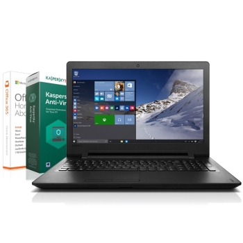 Lenovo 15,6″ Notebook 4 x 1.80 GHz, 500GB HDD, Windows 10 + je 1 Jahr Office 365 und Kaspersky Antivirus für 249,- Euro