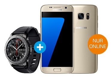 Vodafone Comfort Allnet mit 2GB Daten für nur mtl. 29,99 Euro + Samsung Galaxy S7 + Galaxy Gear S3 Smartwatch für einmalig 79,- Euro