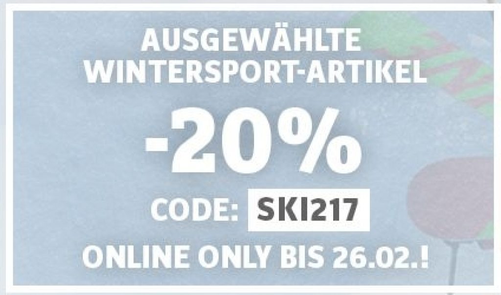 20 Gutscheincode bei SportScheck auf Wintersportartikel Snipz.de