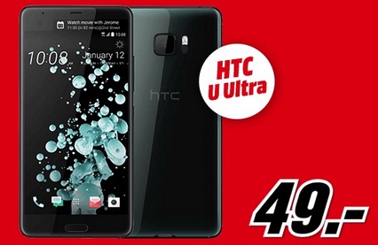 HTC U Ultra 64GB für 49,- Euro mit Allnet Vodafone (Allnet Telefon & Mobil und 2GB 42,2 Mbit) für nur 29,99 Euro monatlich