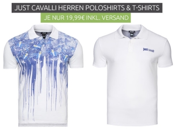 Verschiedene Just Cavalli Herren Poloshirts & T-Shirts je nur 19,99 Euro