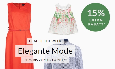 Engelhorn Weekly Deal mit 15% Extra-Rabatt auf Elegante Mode + 5,- Euro Gutschein