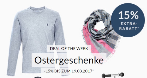 Engelhorn Weekly Deal mit 15% Extra-Rabatt auf Ostergeschenke + 5,- Euro Gutschein